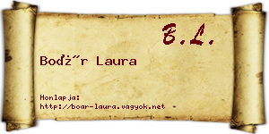 Boár Laura névjegykártya